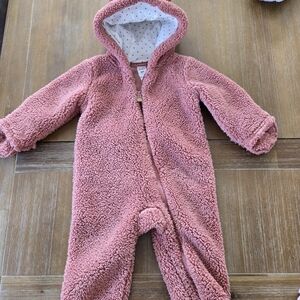 Carter's Pink Sherpa Footed One Piece